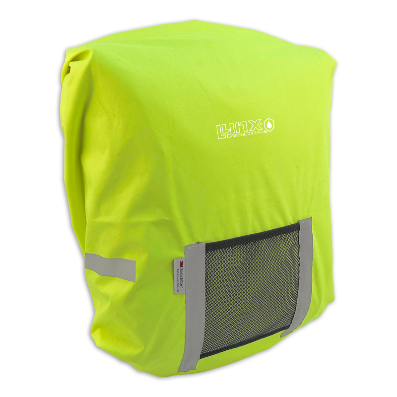 610449.YEL LYNX Regenhoes voor fietstas en rugzak 55 x 35 x 20 cm