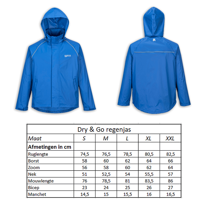 610915.30.L LYNX Regenjas Dry & Go maat L 78.5 x 62 x 60 cm