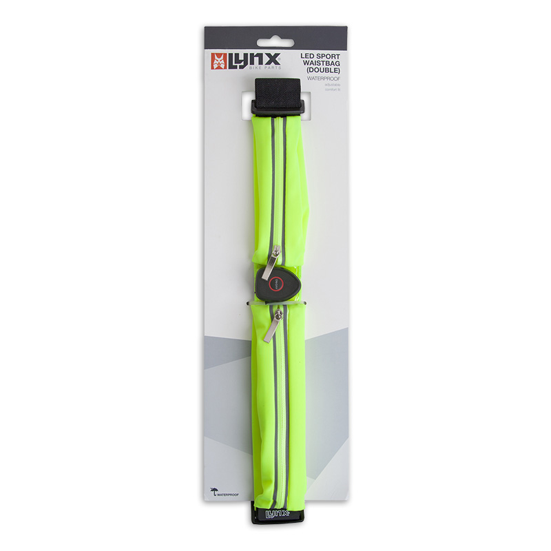 429020 LYNX Reflektierende LED Gürteltasche / Laufgürtel (doppelt) USB